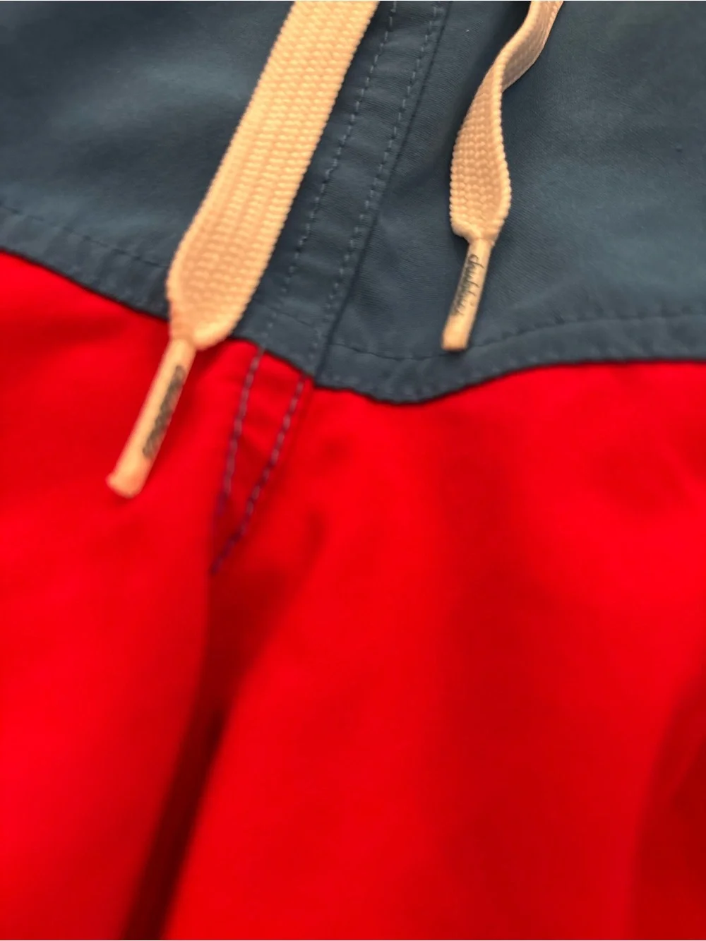 chubbies Two-Tone Slate Blue Red Swim Trunks 5.5 inseam